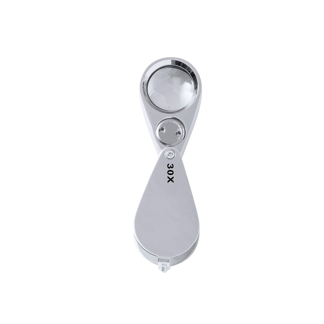 Lupa Plegável Yoplin 30X com LED e Estojo