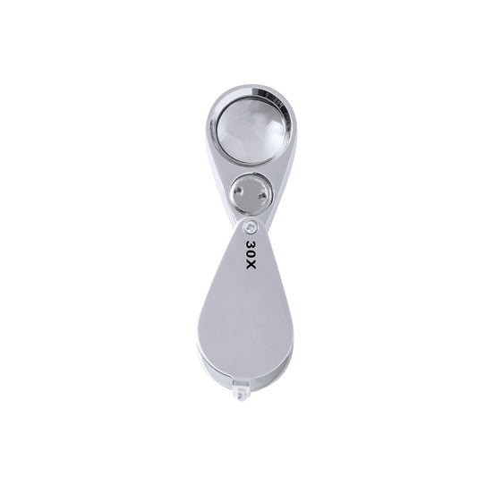 Lupa Plegável Yoplin 30X com LED e Estojo