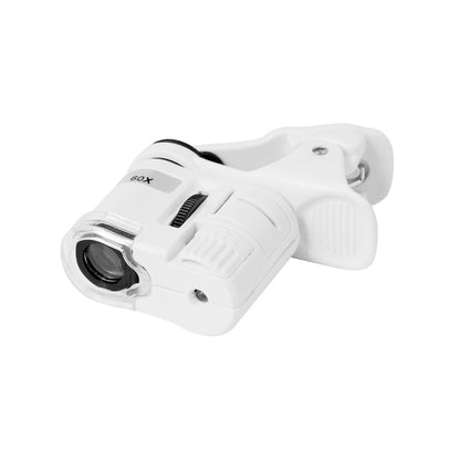 Microscópio de Bolso Ajustável até 60x com Luz LED e UV