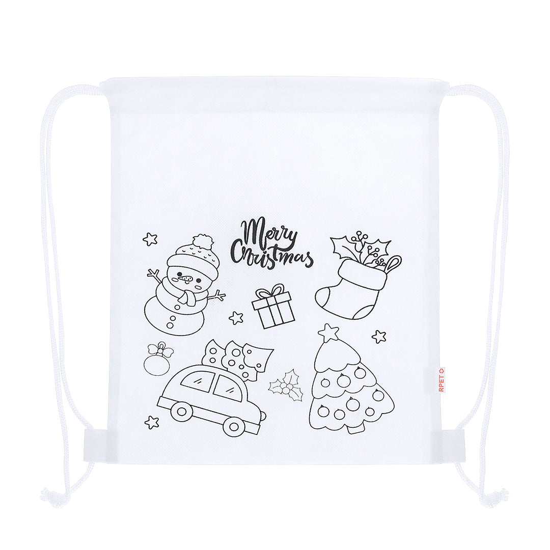 Mochila de Natal Infantil para Colorir - RPET