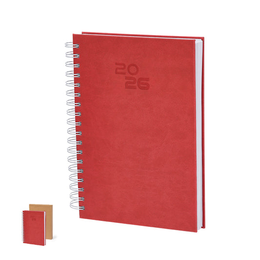 Agenda B5 Wayrux com capa rígida e acabamento PU
