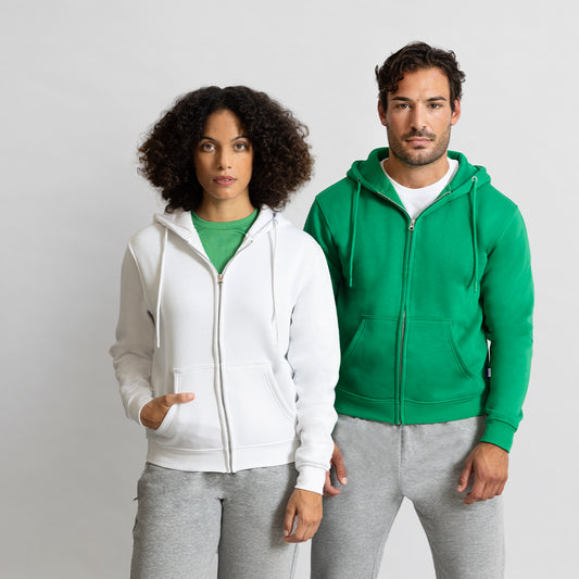 Sudadera Unissexo com Capuz e Fecho - Algodão Orgânico