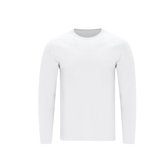Camiseta Manga Longa Branca 100% Algodão Suave