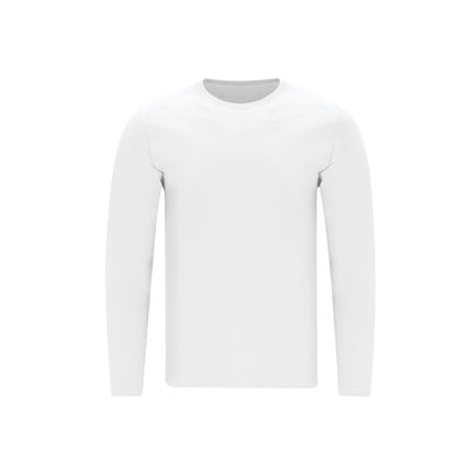 Camiseta Manga Longa Branca 100% Algodão Suave