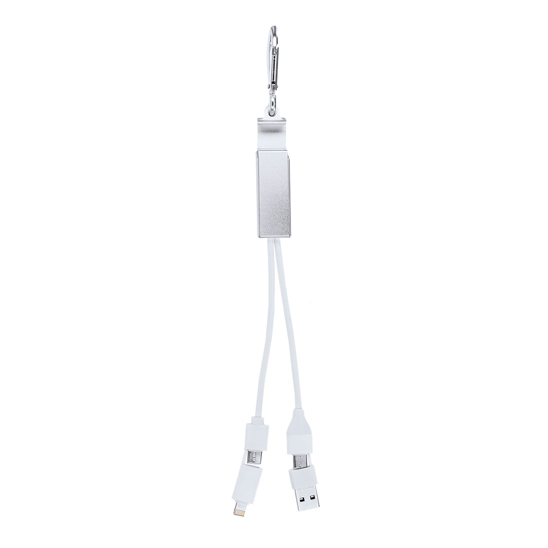 Carregador USB 'Leony' em Alumínio Reciclado Dual Output