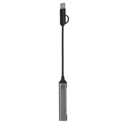 Hub USB em Alumínio Reciclado com 4 Portas Dual USB-C