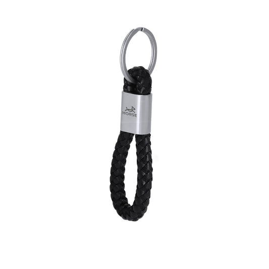 Chaveiro Elegante com Cordão Trançado e Detalhe em Liga