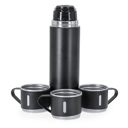 Set Termo e 3 Chávenas em Aço Inox 420ml