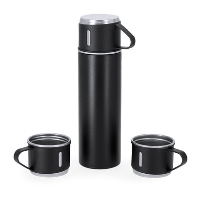 Set Termo e 3 Chávenas em Aço Inox 420ml