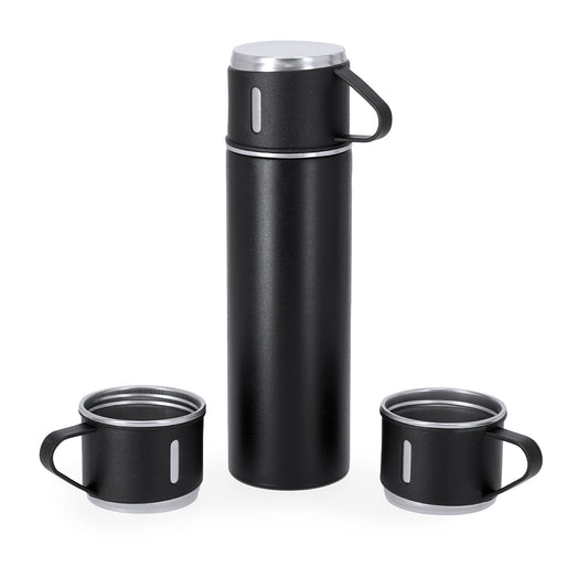 Set Termo e 3 Chávenas em Aço Inox 420ml