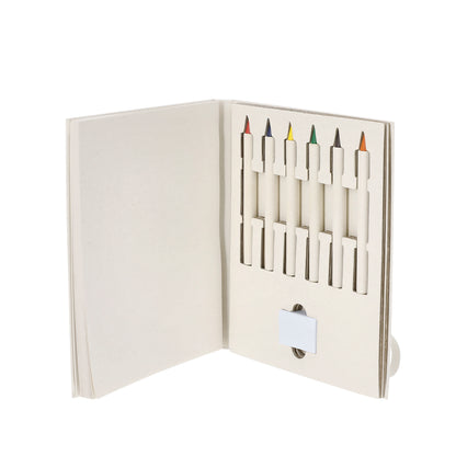 Set de Lápis de Cor Ecológicos com Bloco de Notas