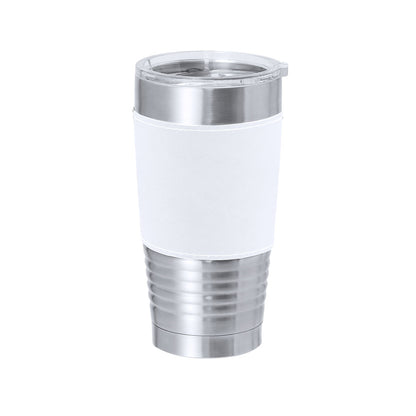 Vaso Térmico em Aço Inox 420ml com Banda PU Elegante