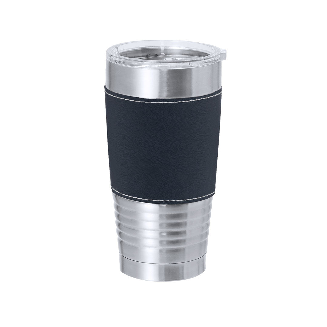Vaso Térmico em Aço Inox 420ml com Banda PU Elegante