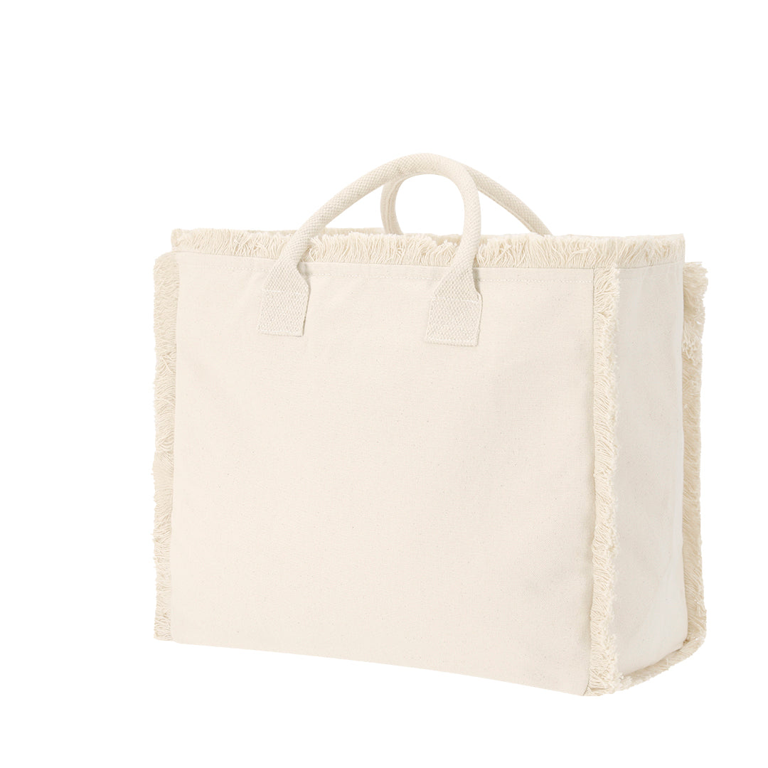 Bolsa com Franjas em Algodão Resistente e Fecho Seguro