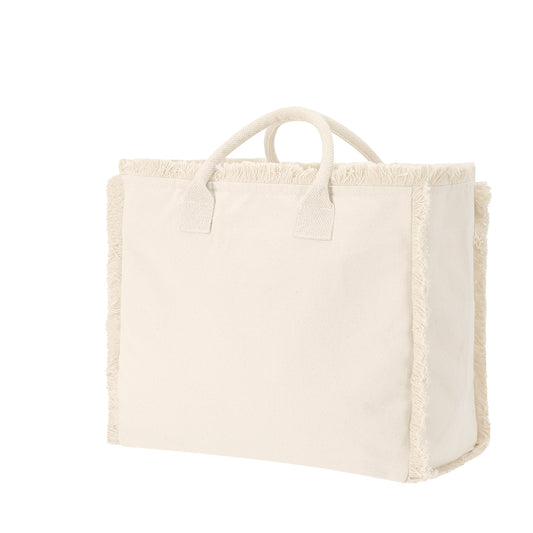 Bolsa com Franjas em Algodão Resistente e Fecho Seguro