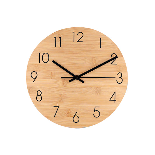 Relógio de Parede em Bambu Natural - Estilo e Sustentabilidade