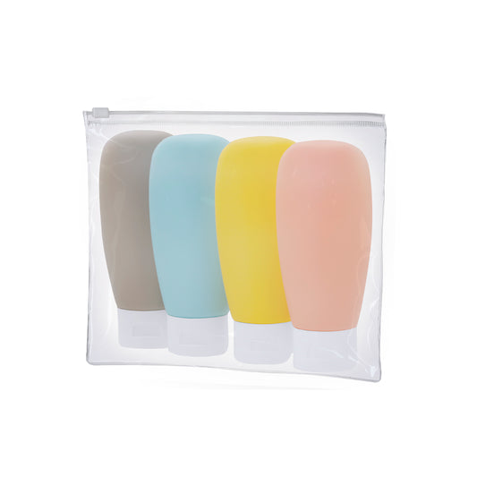 Necessaire de Viagem Samir com 4 Frascos Coloridos 60ml