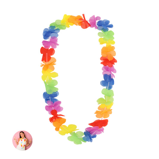 Colar Havaiano de Flores Leve e Confortável