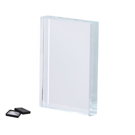 Placa em Cristal Elegante com Estojo Magnético