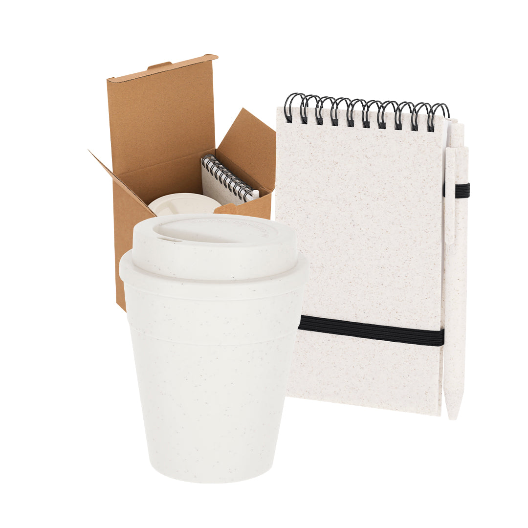 Set Eco Cosmor: Copo e Bloco de Notas Sustentáveis
