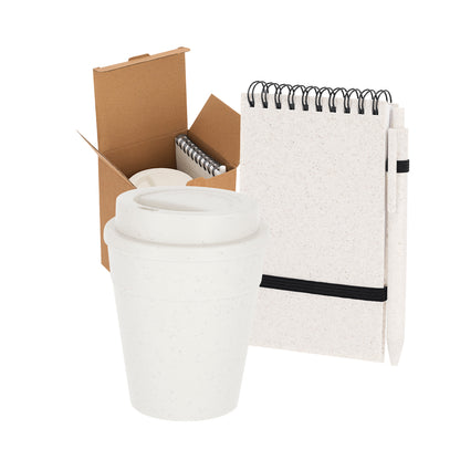 Set Eco Cosmor: Copo e Bloco de Notas Sustentáveis