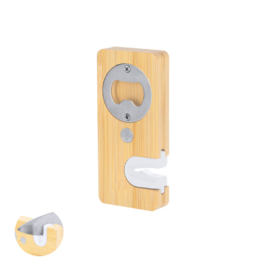 Abridor de Garrafas 2 em 1 em Bambu