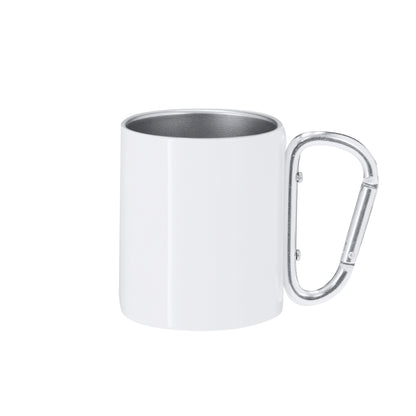 Caneca Inox 220ml com Alça Mosquetão