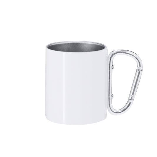 Caneca Inox 220ml com Alça Mosquetão
