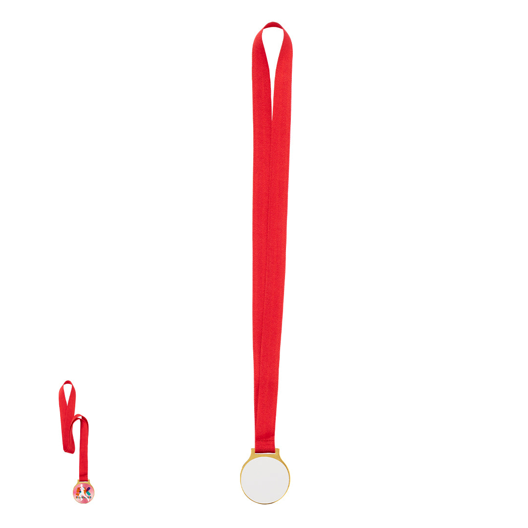 Medalha Metálica Dourada para Sublimação