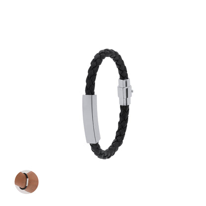 Pulseira de Pele Sintética com Fecho Magnético