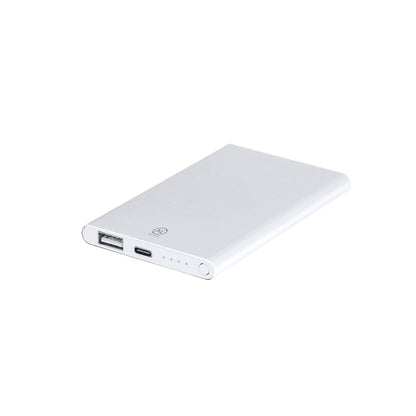 Power Bank 4000mAh em Alumínio Reciclado com USB Tipo C