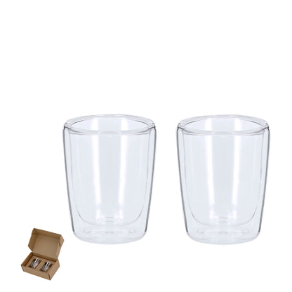 Set Elegante de 2 Copos em Cristal de Borosilicato