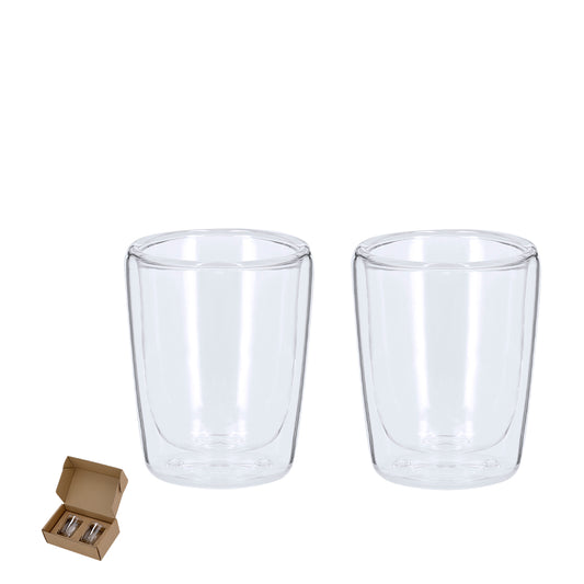 Set Elegante de 2 Copos em Cristal de Borosilicato