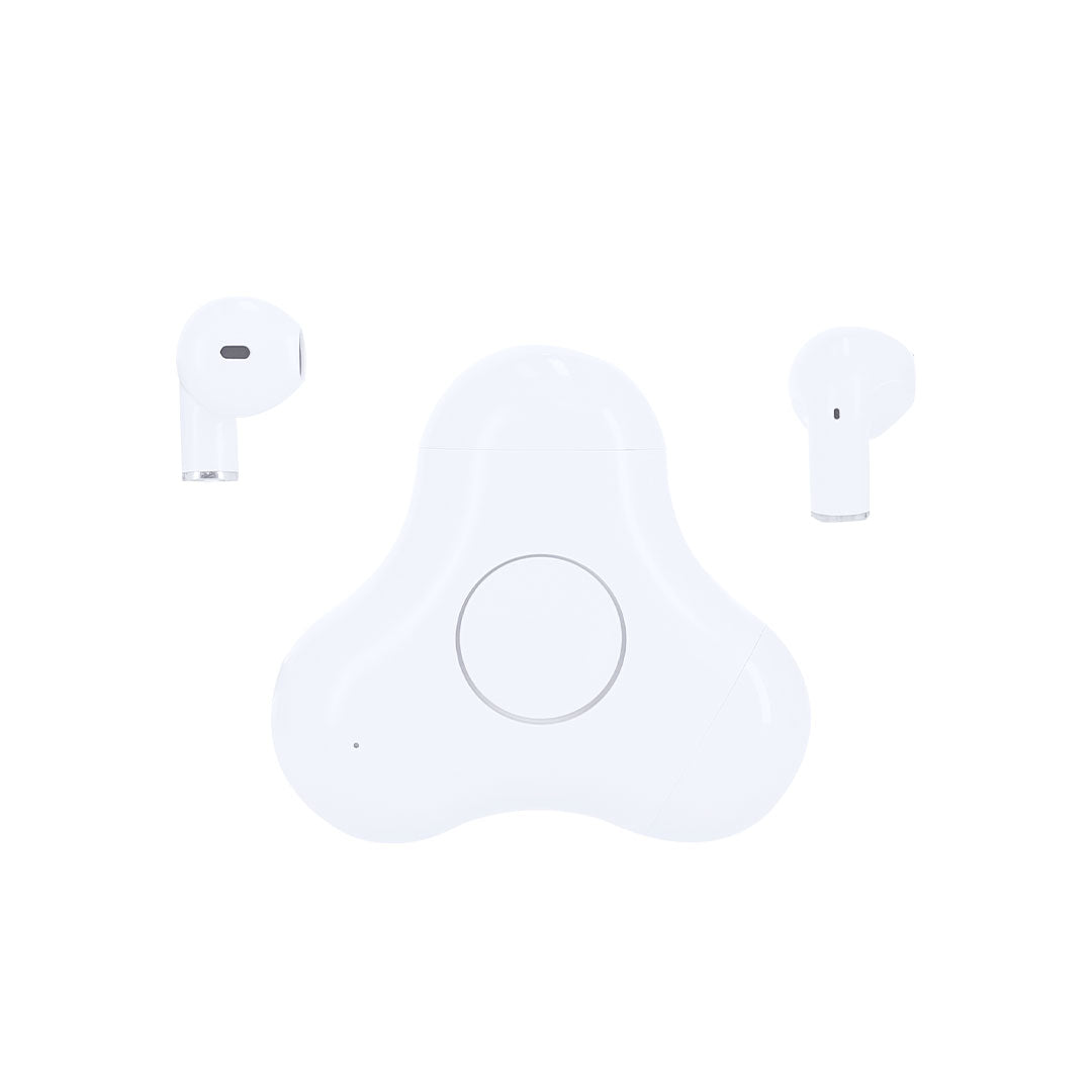 Auriculares Levin Bluetooth 5.3 com Estojo Spinner Branco