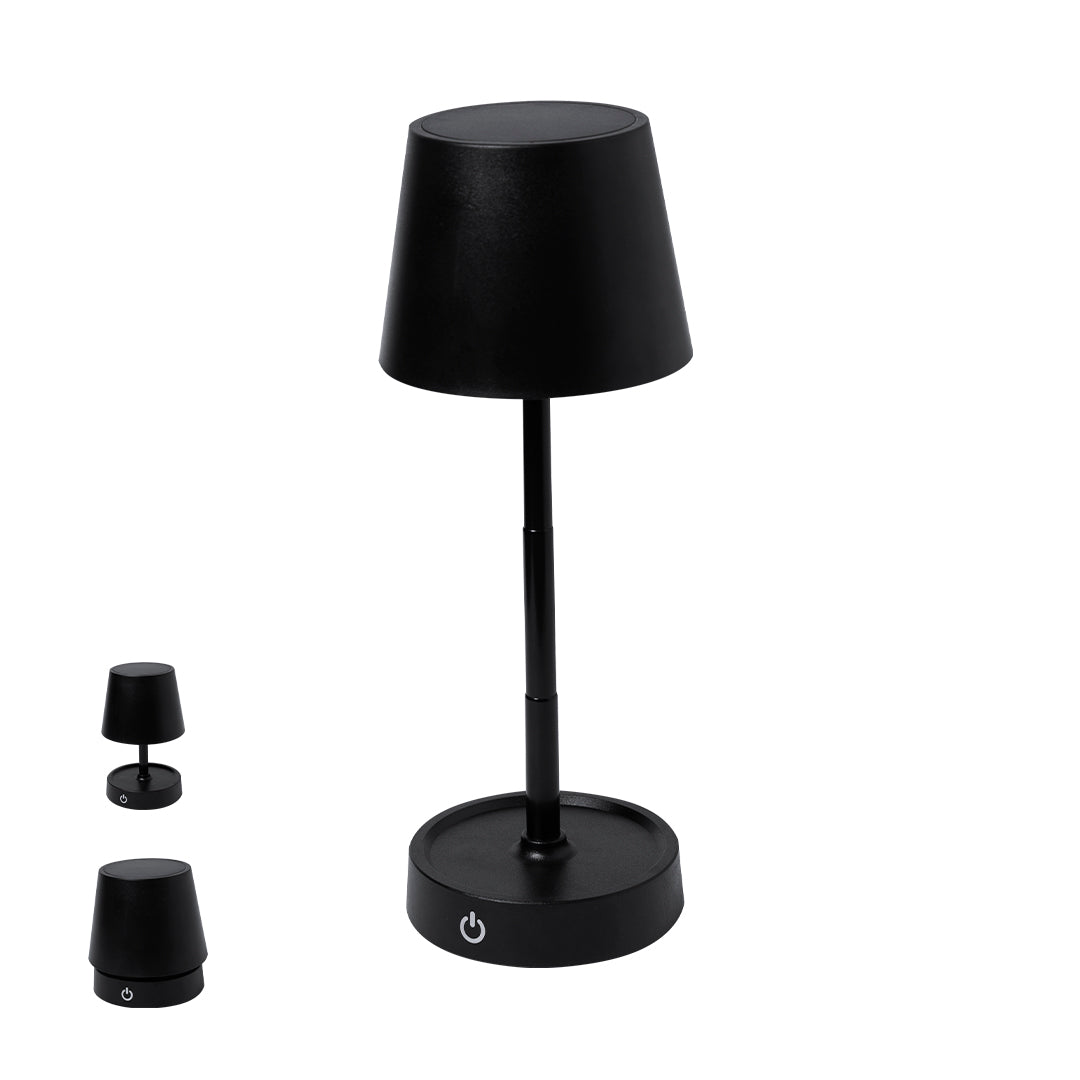 Lâmpada 'Kirsten' Preto Mate com LED e Bateria USB
