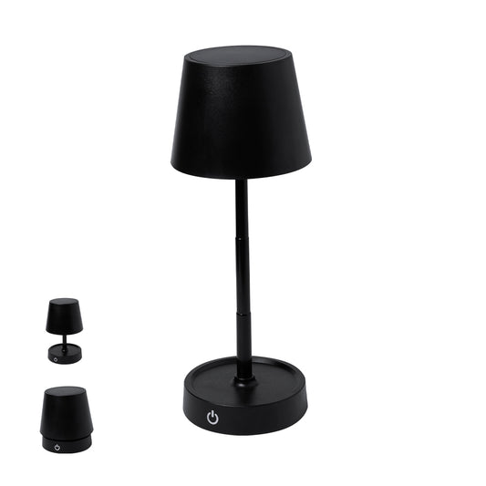 Lâmpada 'Kirsten' Preto Mate com LED e Bateria USB