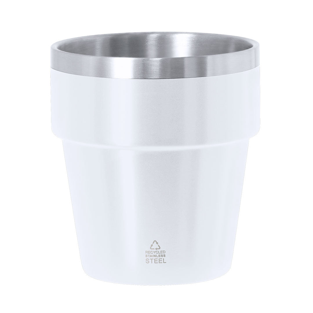 Vaso Térmico Mayden em Aço Inoxidável Reciclado 250ml