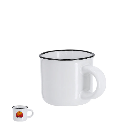 Caneca Vintage de Cerâmica 85ml Bicolor