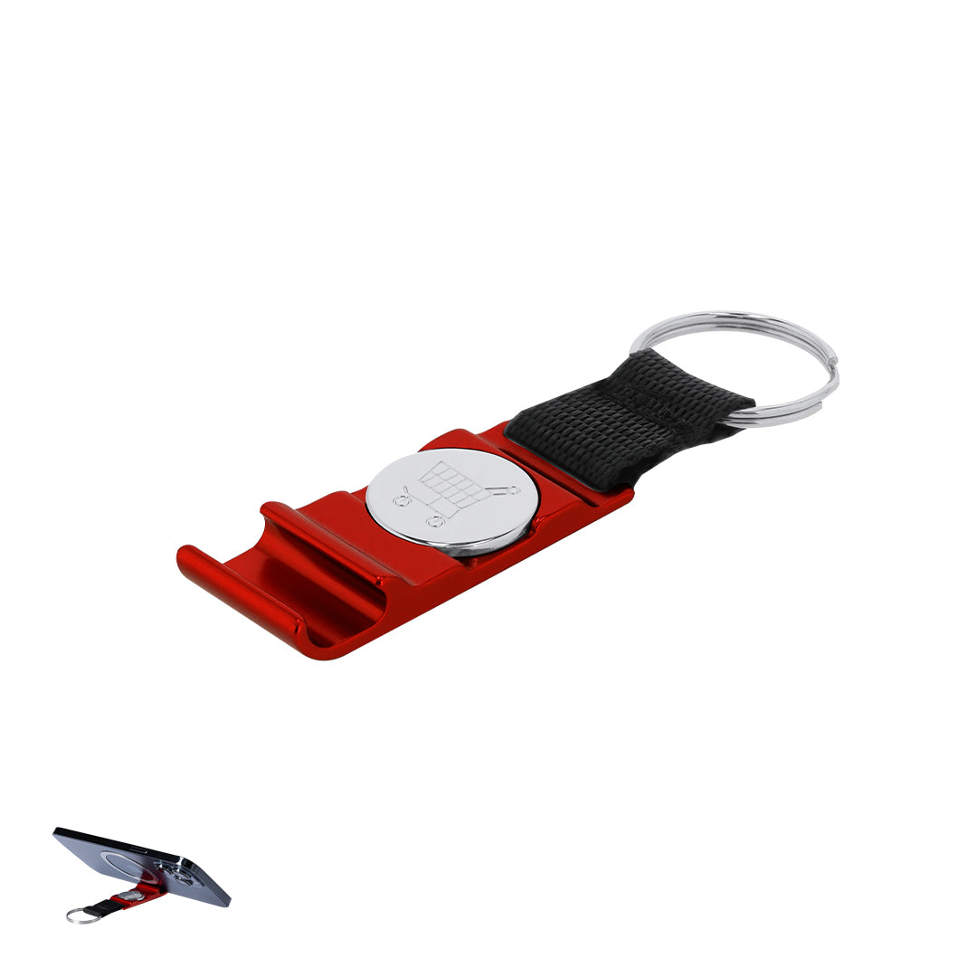 Llavero Suporte com Moeda para Carro e Smartphone