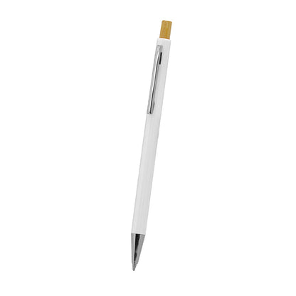 Caneta Elegante em Bambu com Mecanismo de Pressão