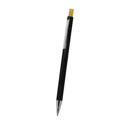 Caneta Elegante em Bambu com Mecanismo de Pressão