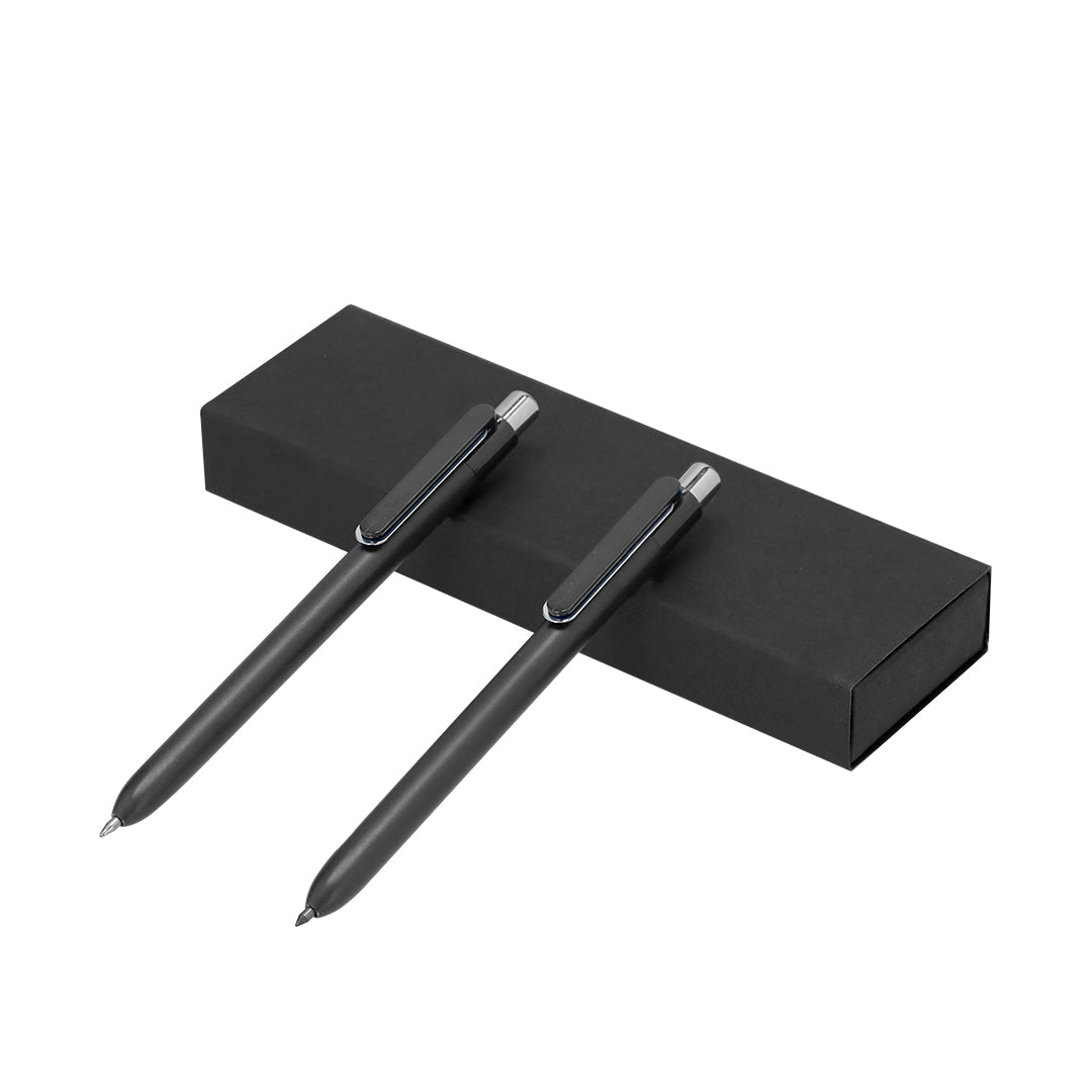 Conjunto Caneta Azul e Lápis Eterno em Estojo Reciclado