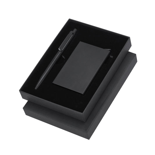 Conjunto Premium de Caneta e Porta-Cartões em Alumínio