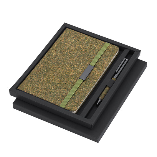 Conjunto Notas e Caneta em Fibra de Chá