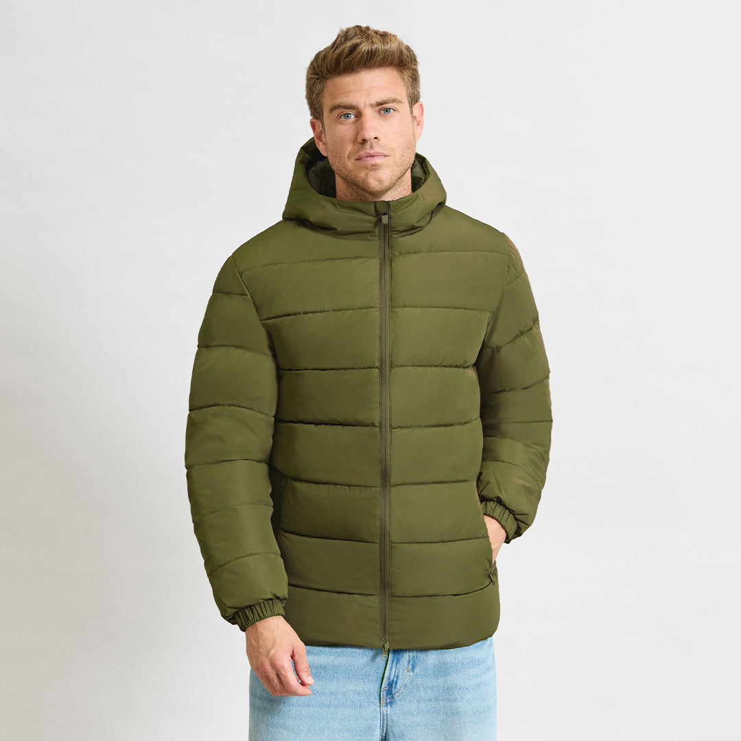 Parka Unissexo Acolchoada com Capuz e Visera