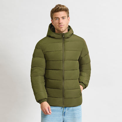 Parka Unissexo Acolchoada com Capuz e Visera