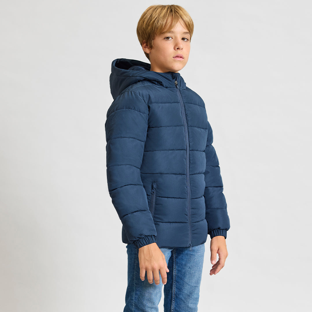 Parka Infantil Unisexo Acolchoada com Capuz e Visera
