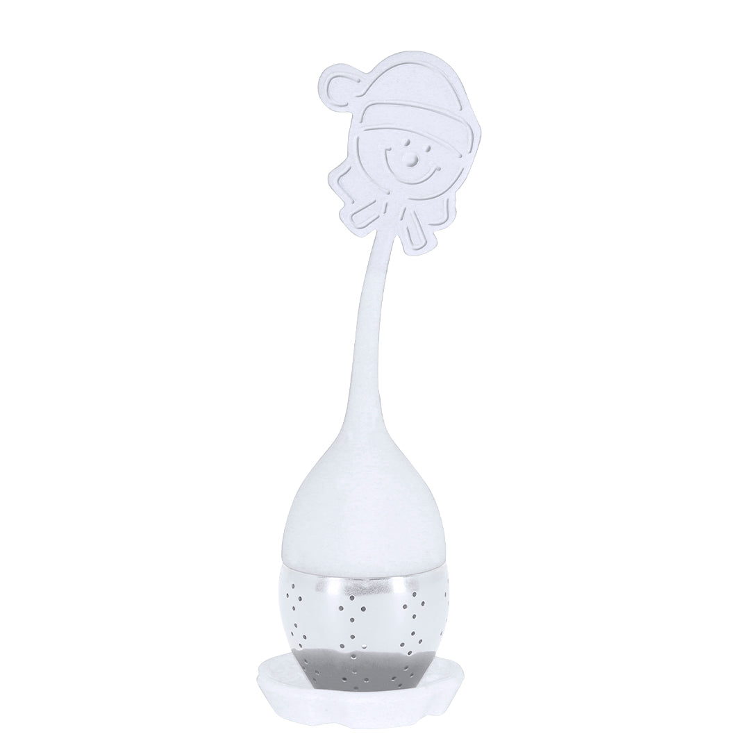 Infusor de Chá Natalício em Silicone e Aço Inoxidável