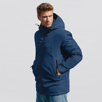 Parka Unissexo Acolchoada com Capuz Ajustável
