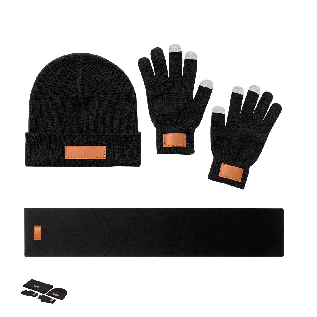 Conjunto Hibbert: Gorro, Cachecol e Luvas Tácteis